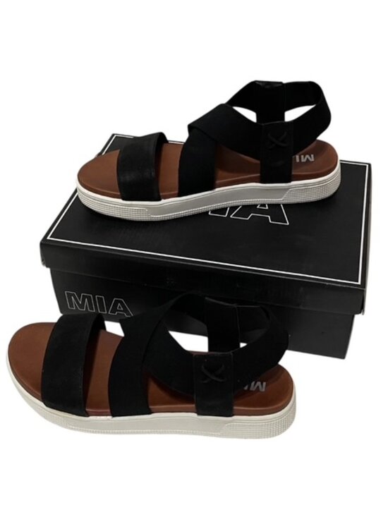 MIA Shoes - MIA Gizela Black Strappy Sandals Size 9.5 NEW IN BOX